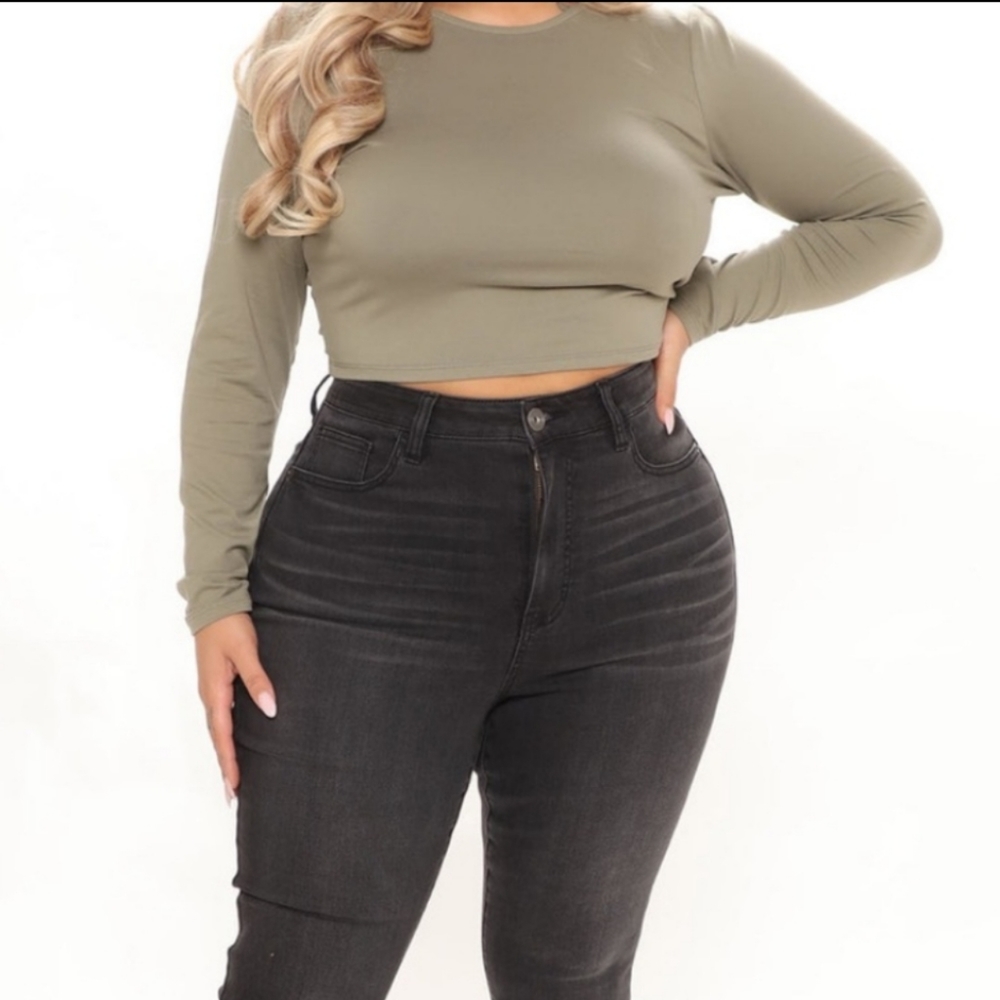 Fashion Nova Plus Size Tie Back Top
